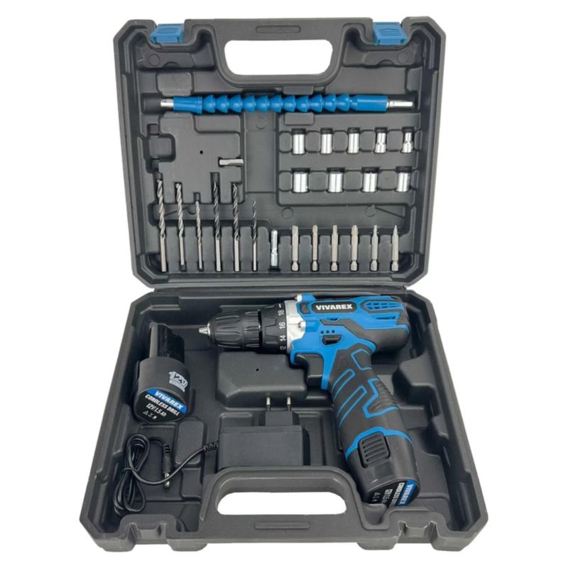 پیچگوشتی شارژی ویوارکس 12ولت مدل vr12v 2a بسته 28 عددی